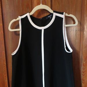 Madewell Black & White Sleeveless Blouse